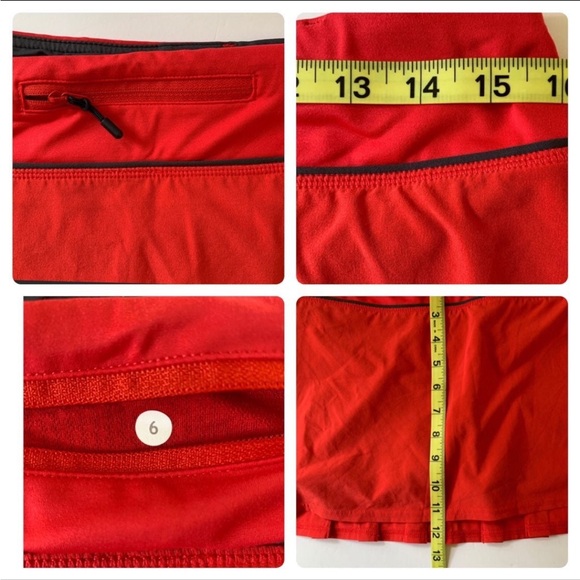 Lululemon RARE 🔥 Run Speed Skirt Tango Red sz.6 - Picture 6 of 9